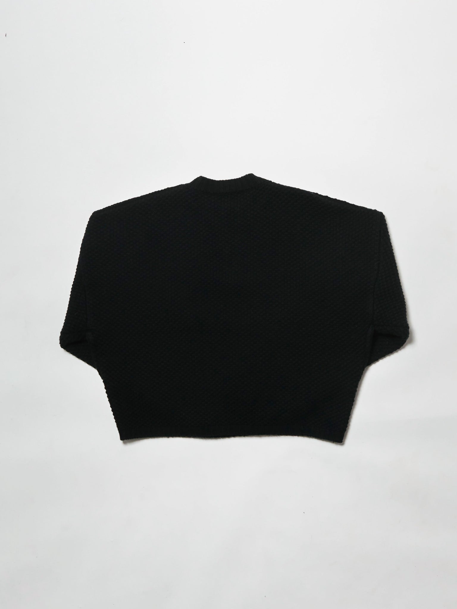 quarter zip pullover knit - black