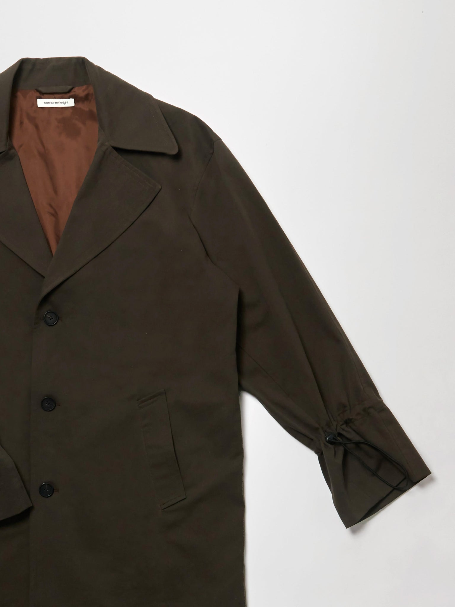 bungee trench coat - brown