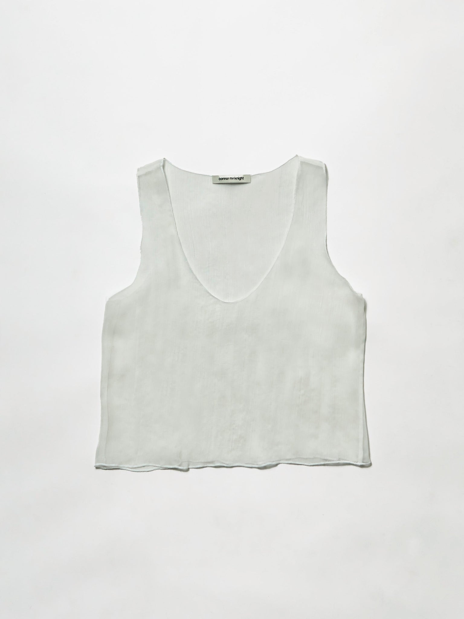 feather tank top - white