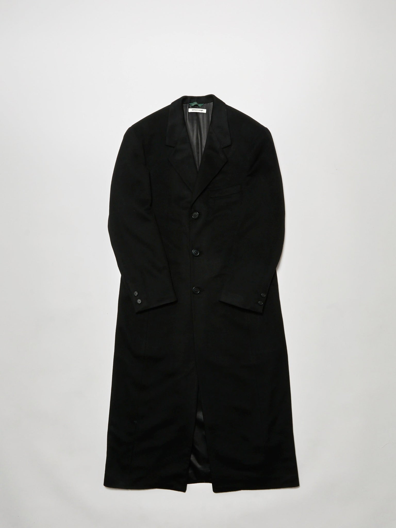 structured over coat - black