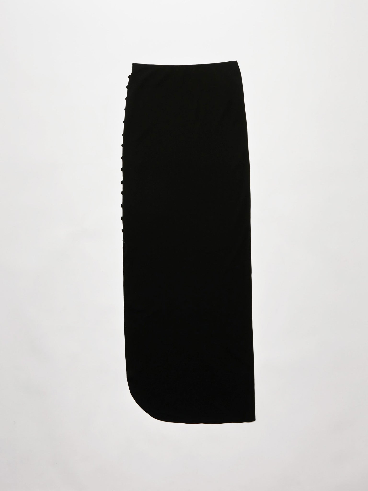 strapless slip gown - black