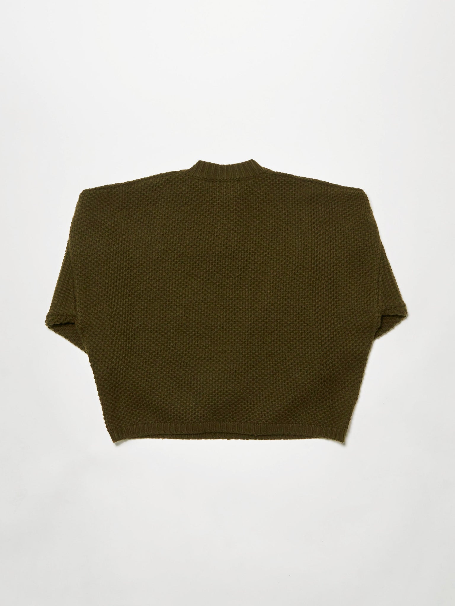 quarter zip pullover knit - olive